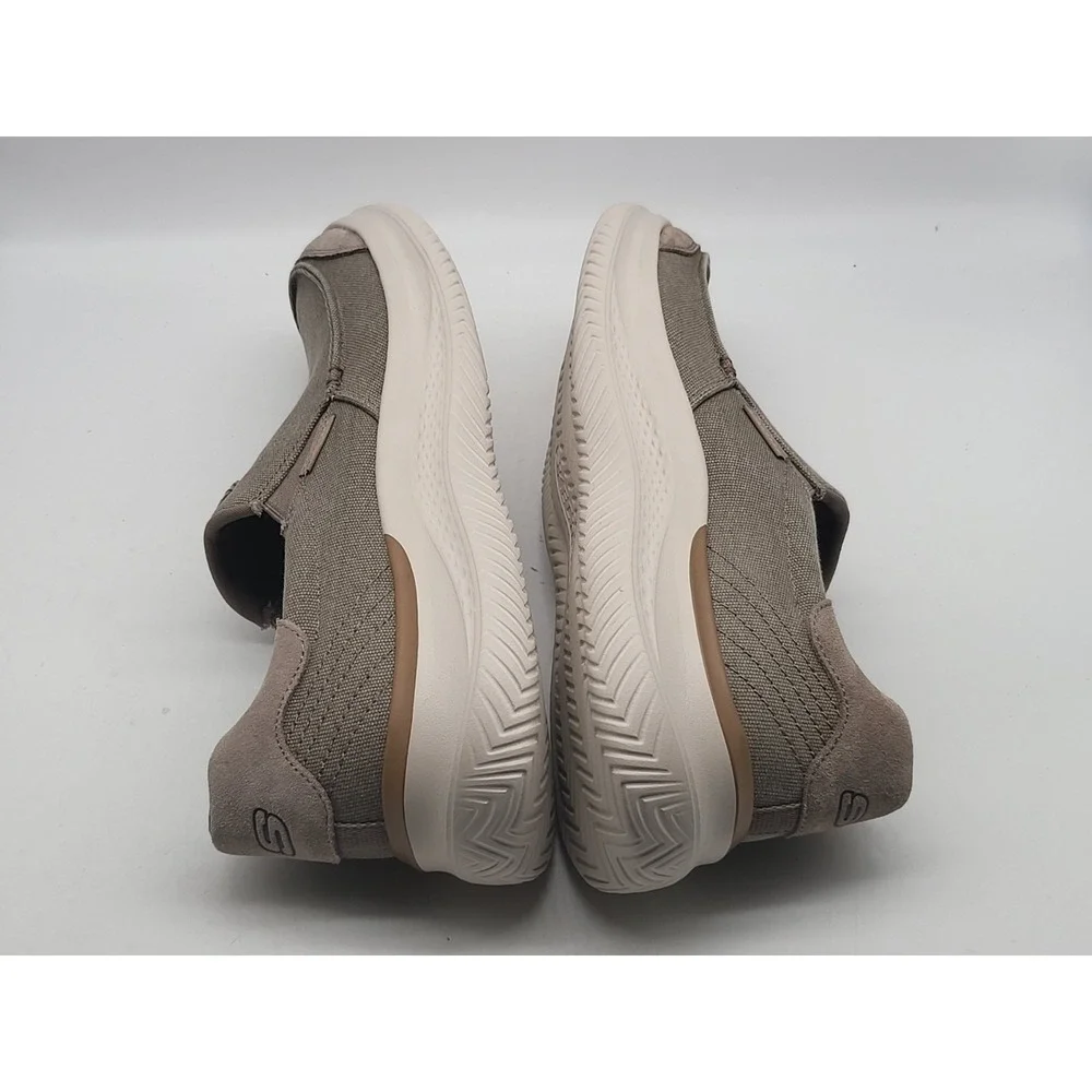 Skechers Hastings Vigo Mens 13 Taupe Slip On Casual Shoes 205366 TPE‎
